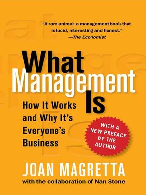 cover image of What Management Is